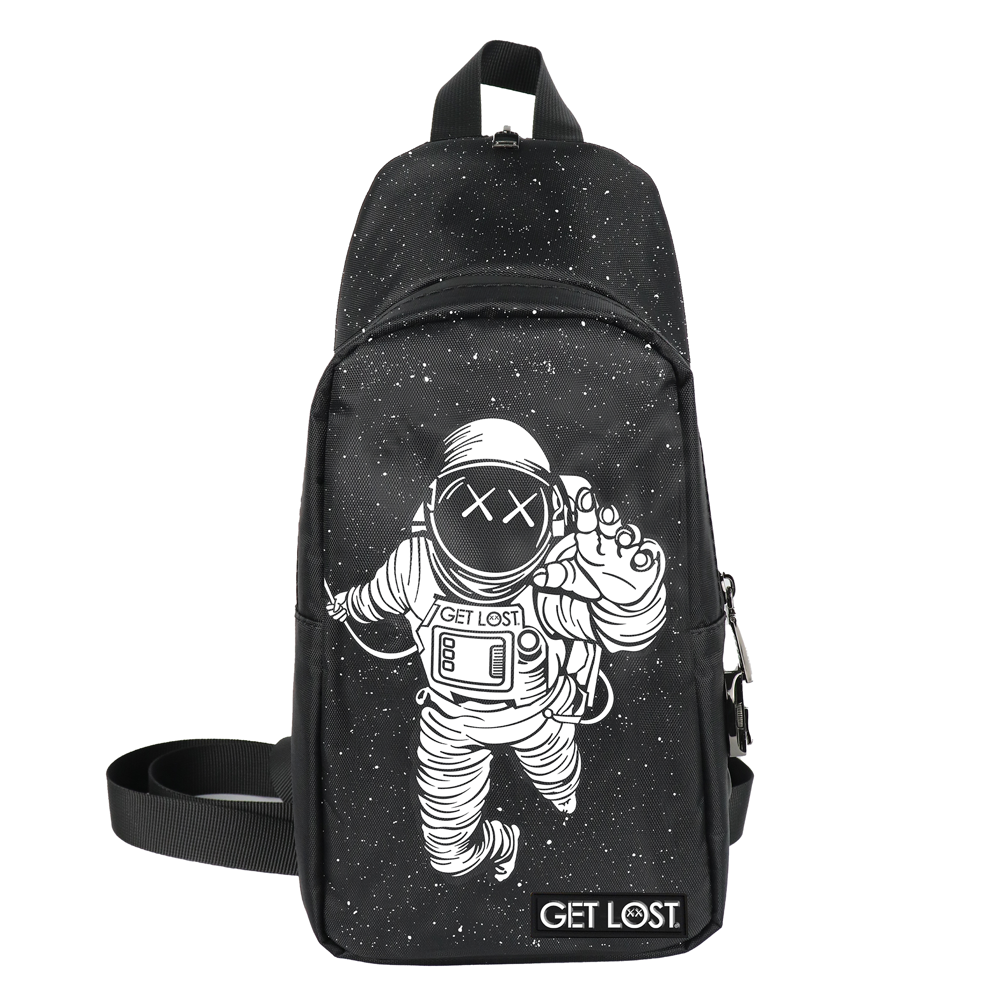 CB-SL-006 Get Lost Saffiano Leather Smell-Proof Premium Convertible Bag (Get Lost Astronaut)