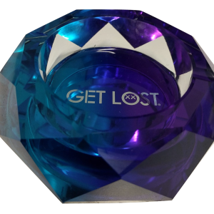 DA-BP-002 Get Lost Premium Diamond Ashtray Gradient (Blue Purple)