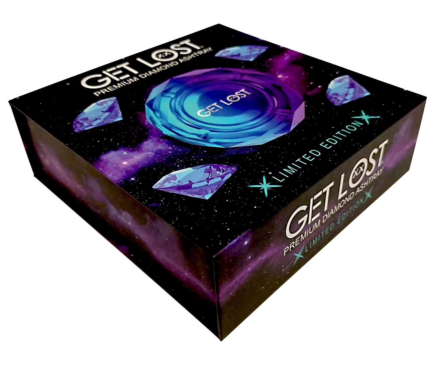 DA-BP-002 Get Lost Premium Diamond Ashtray Gradient (Blue Purple) - Image 2
