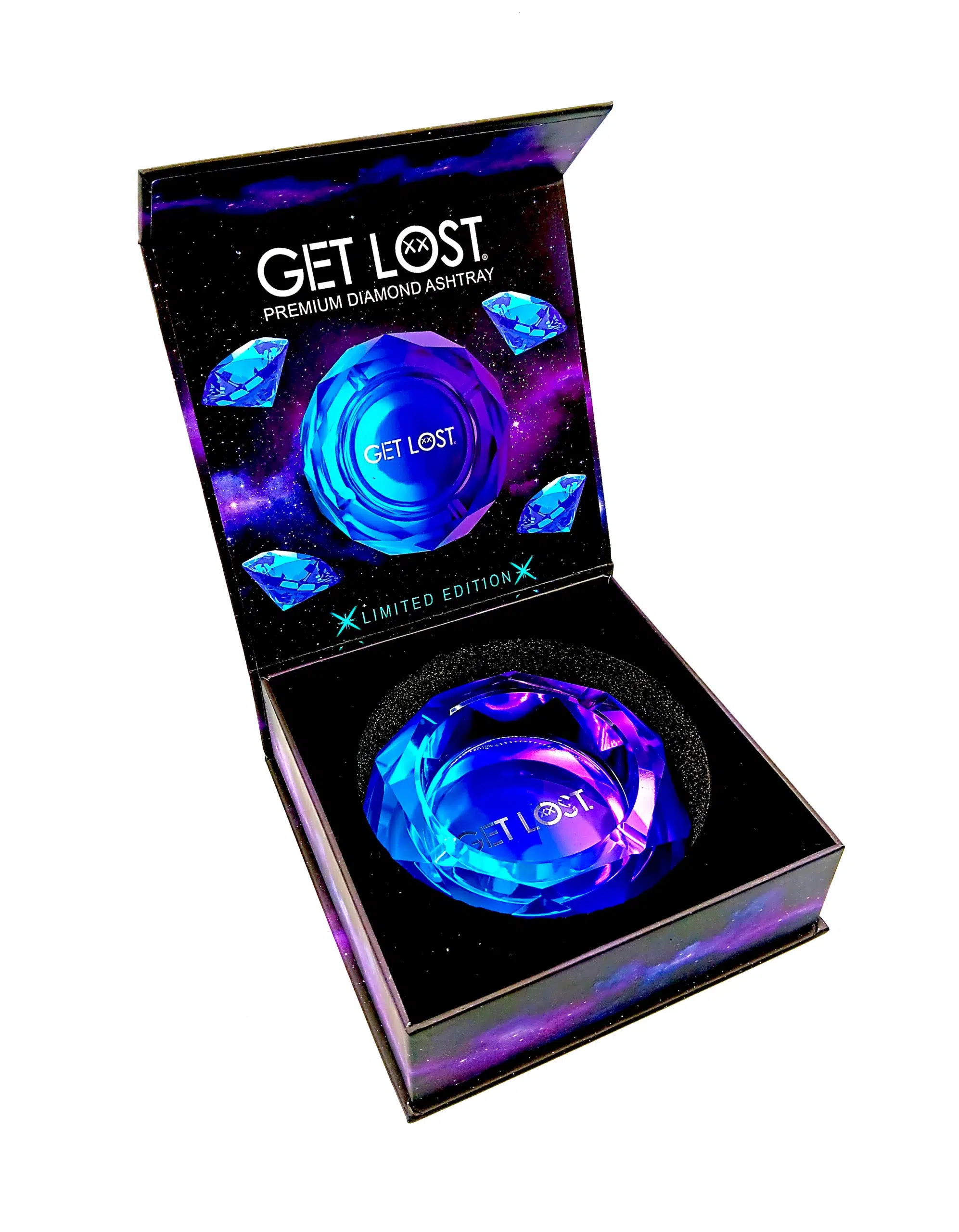 DA-BP-002 Get Lost Premium Diamond Ashtray Gradient (Blue Purple) - Image 4