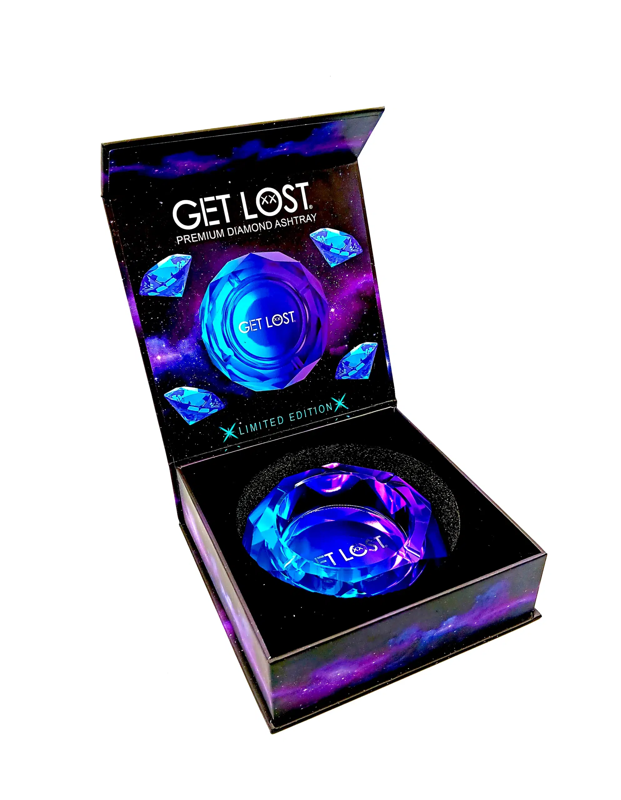 DA-BP-002 Get Lost Premium Diamond Ashtray Gradient (Blue Purple) - Image 5