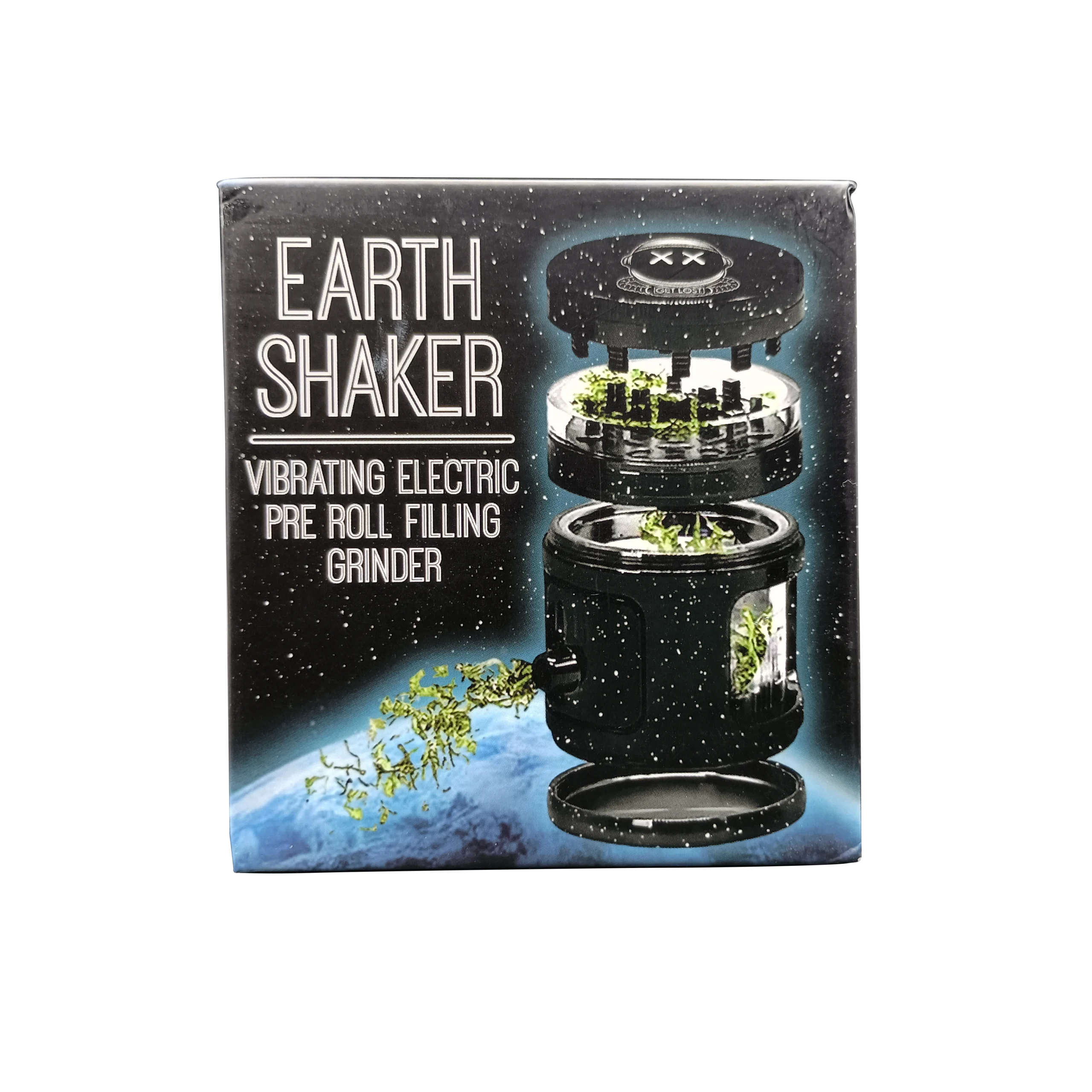 ES-BLK-001 Get Lost Earth Shaker Electric Herb Grinder & Automatic Dispenser – Rechargeable Pre-Roll Filler