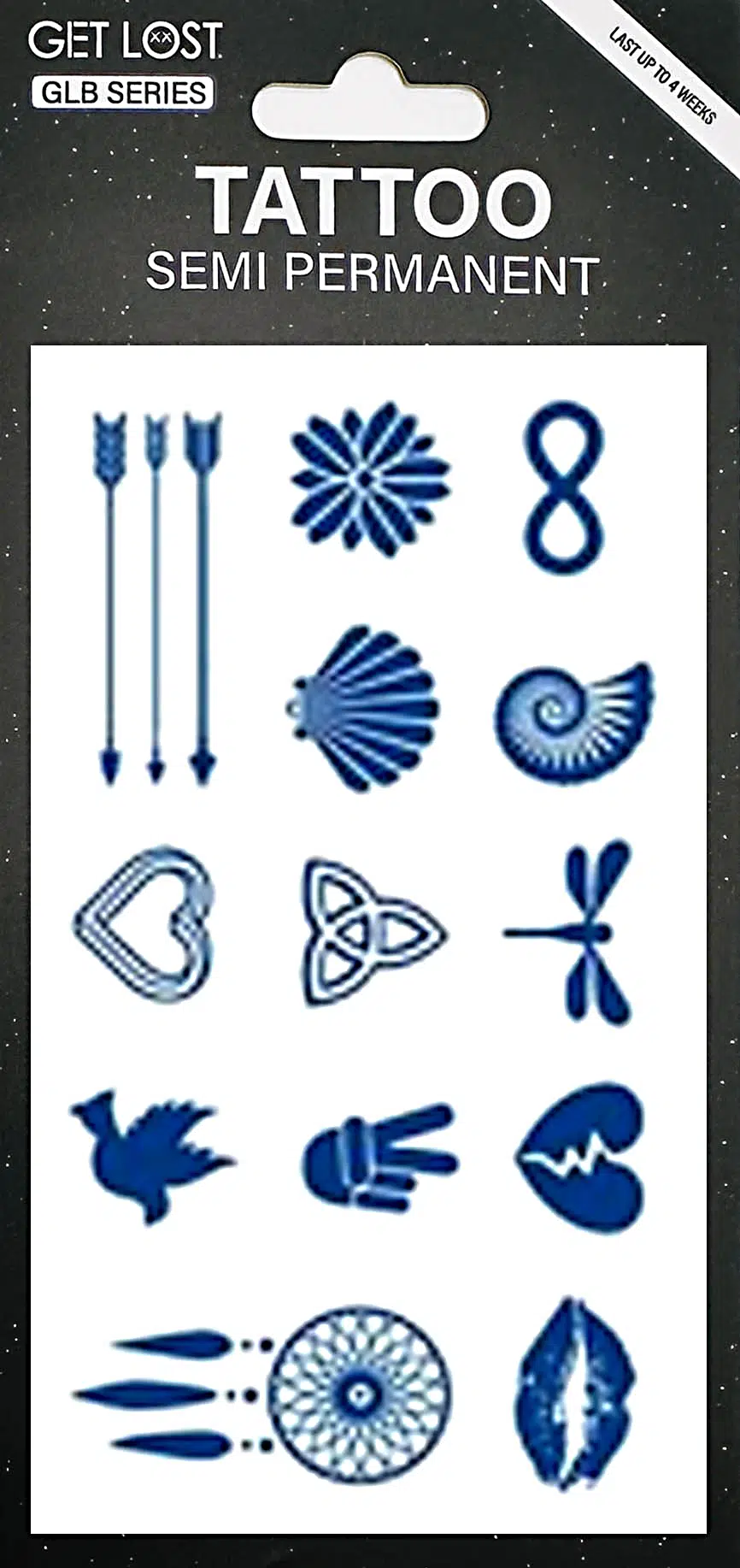 GLB-040 Semi Permanent Tattoo 2.75"x4.75"