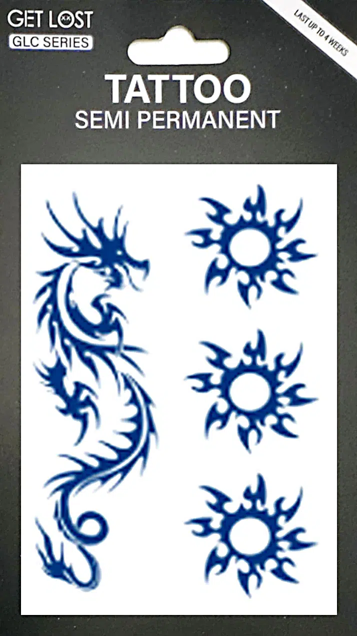 GLC-004 Semi Permanent Tattoo 3"x4.25"