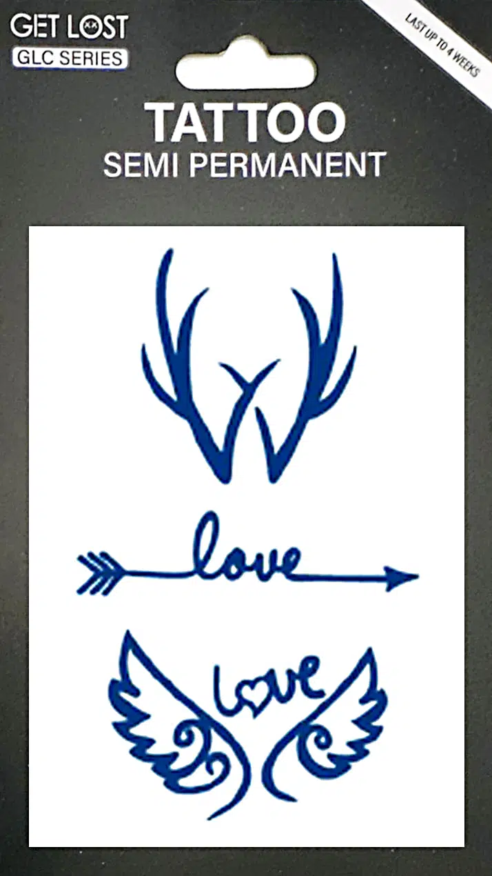 GLC-018 Semi Permanent Tattoo 3"x4.25"