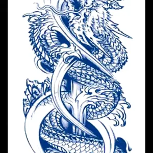 GLH-008 Semi Permanent Tattoo 6"x18.25"