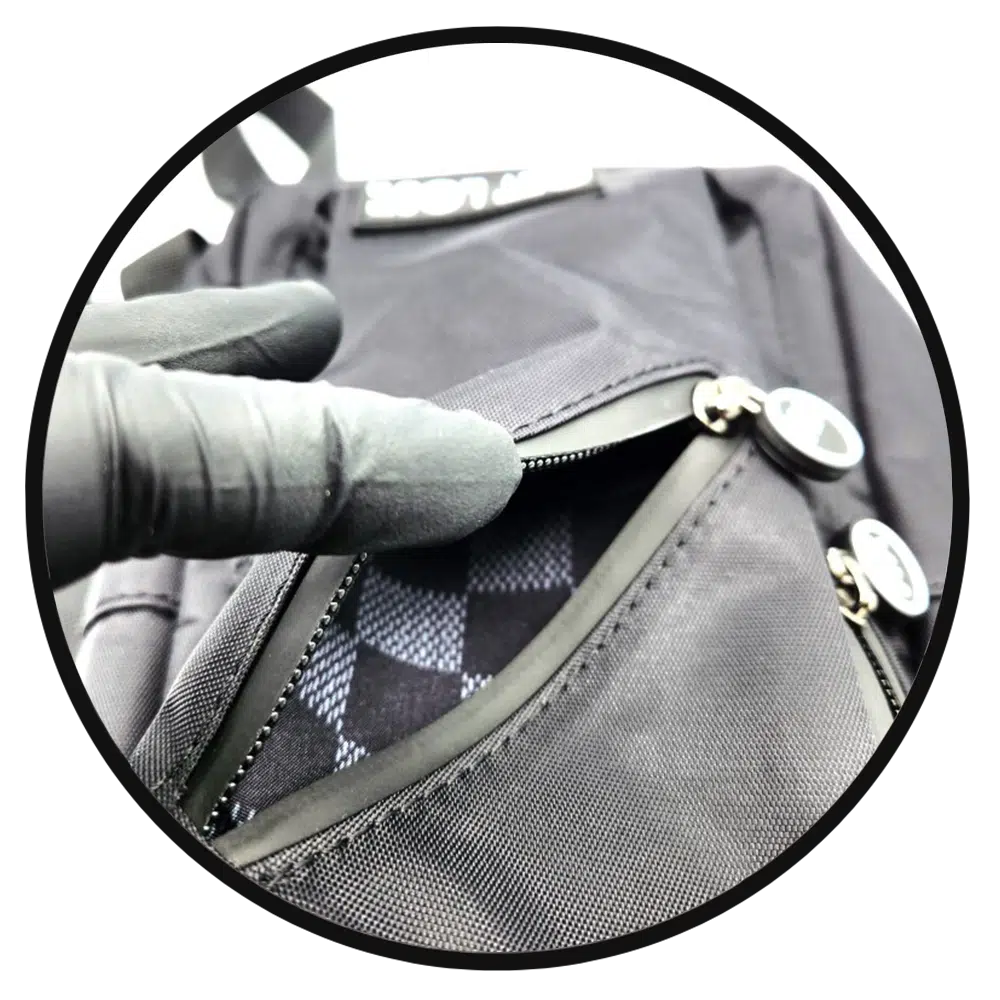 CB-SL-006 Get Lost Saffiano Leather Smell-Proof Premium Convertible Bag (Get Lost Astronaut) - Image 4
