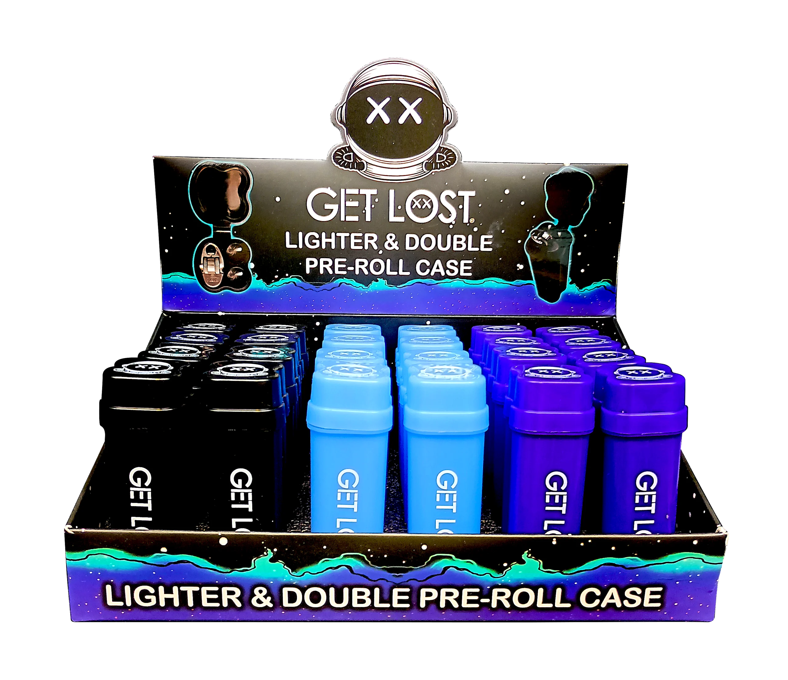 LDPRC-001 - Get Lost Lighter & Double Pre-Roll Case (24 Count)