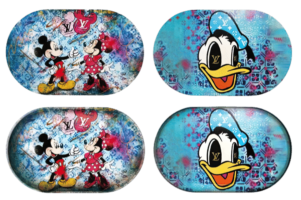 MTL003-3D Mini Tray With Lid - Mickey & Donald Duck