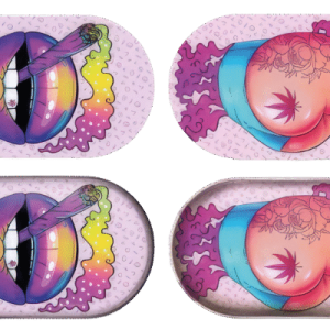 MTL040-3D Mini Tray With Lid - Big Purple Lips