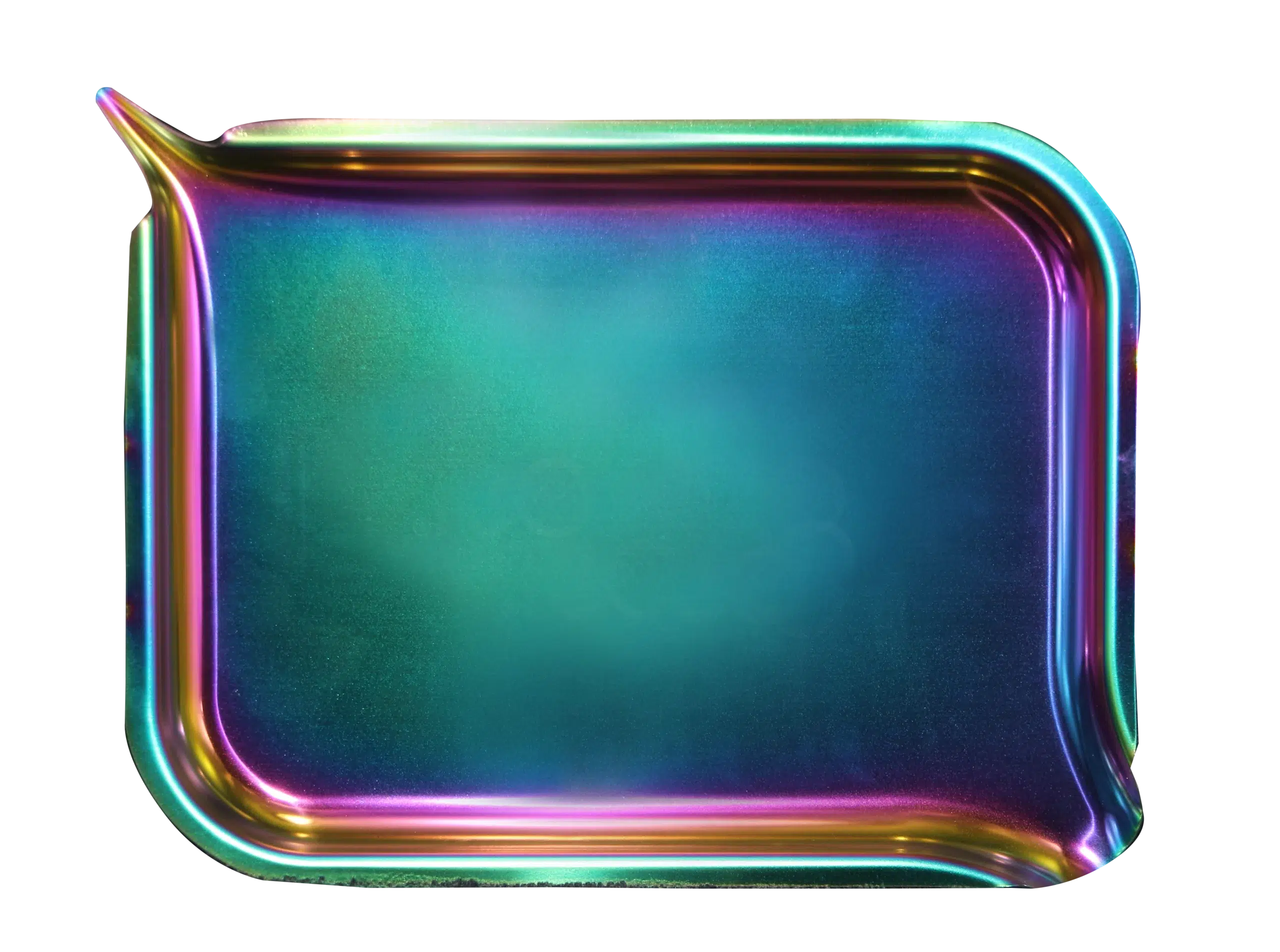 PSST-001 Get Lost Premium Stainless Steel Rolling Tray with Funnel (Rainbow) - Image 6