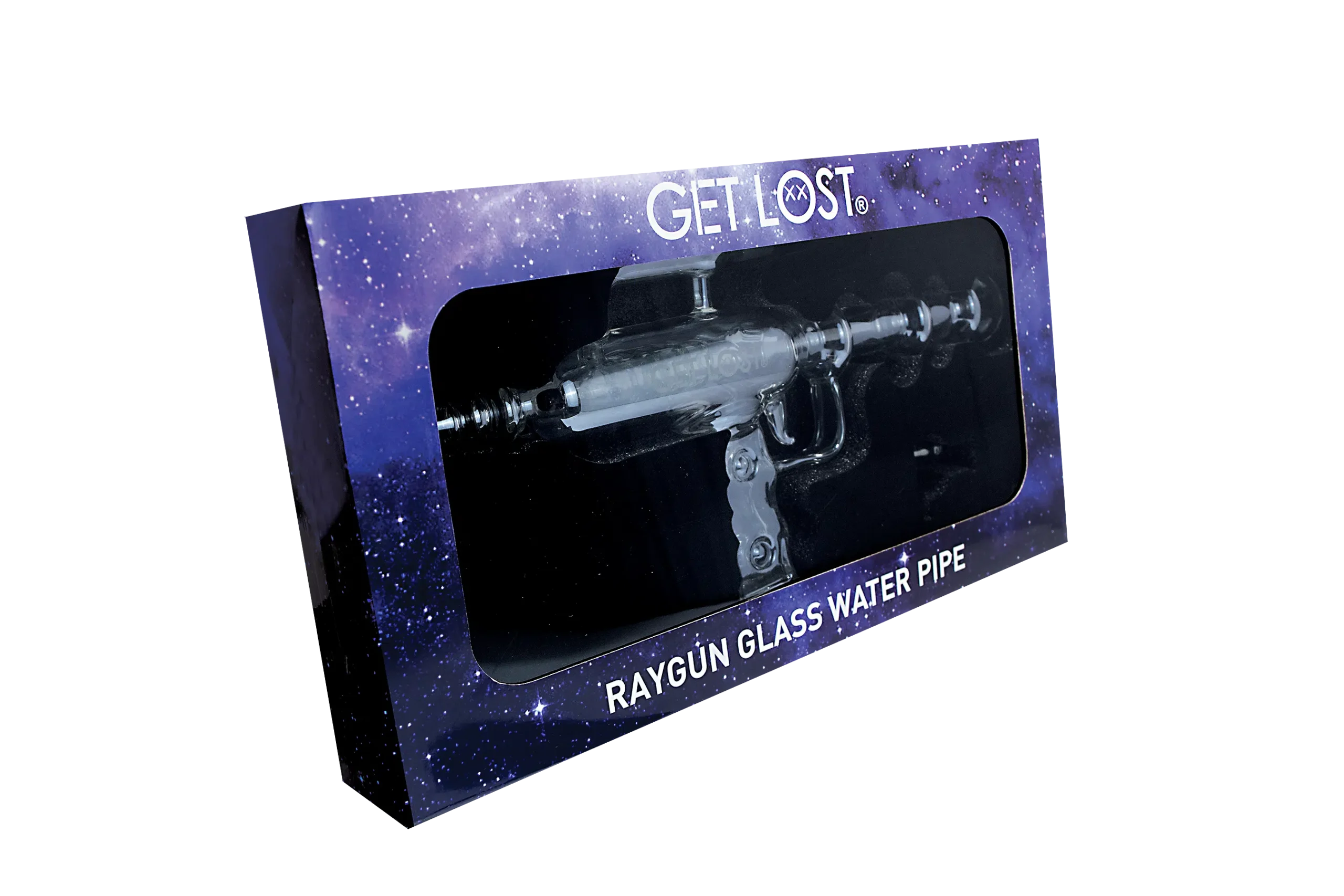 RGG-PLAT-004 - Get Lost RayGun Glass Water Pipe (Platinum) - Image 6