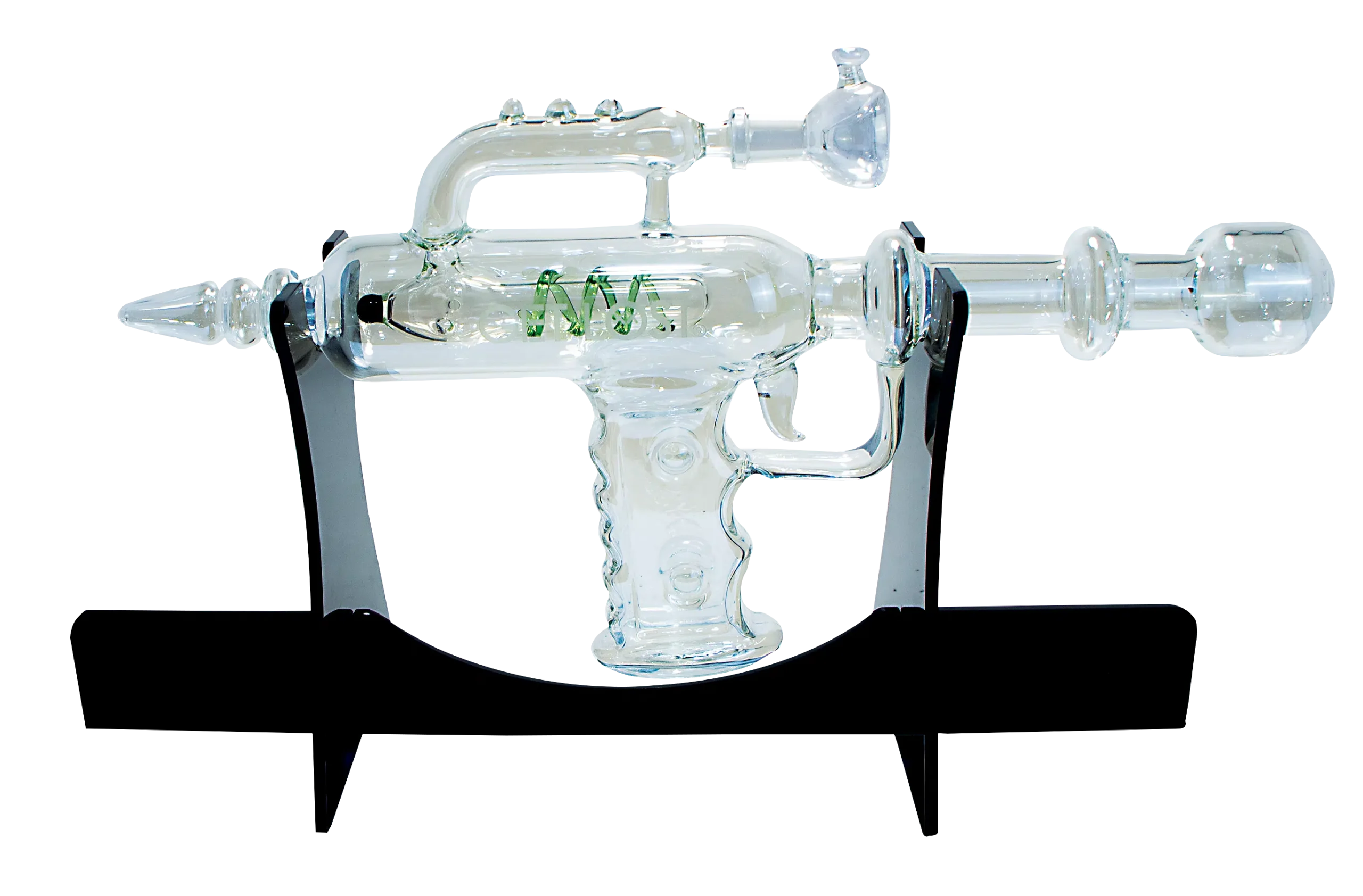 RGG-PLAT-004 - Get Lost RayGun Glass Water Pipe (Platinum) - Image 3