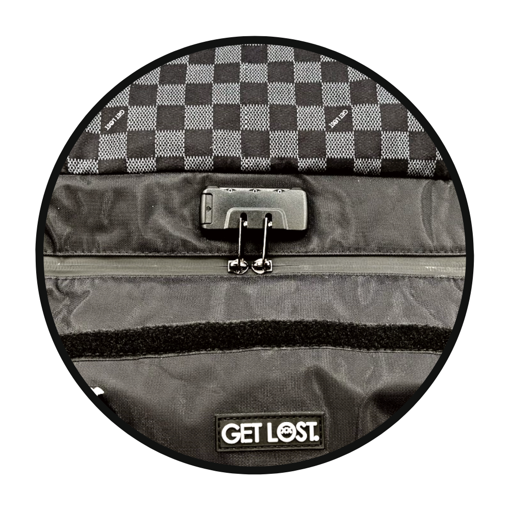 SPDB-BLK-001 Get Lost Smell-Proof Premium Duffle Bag (Black) - Image 9