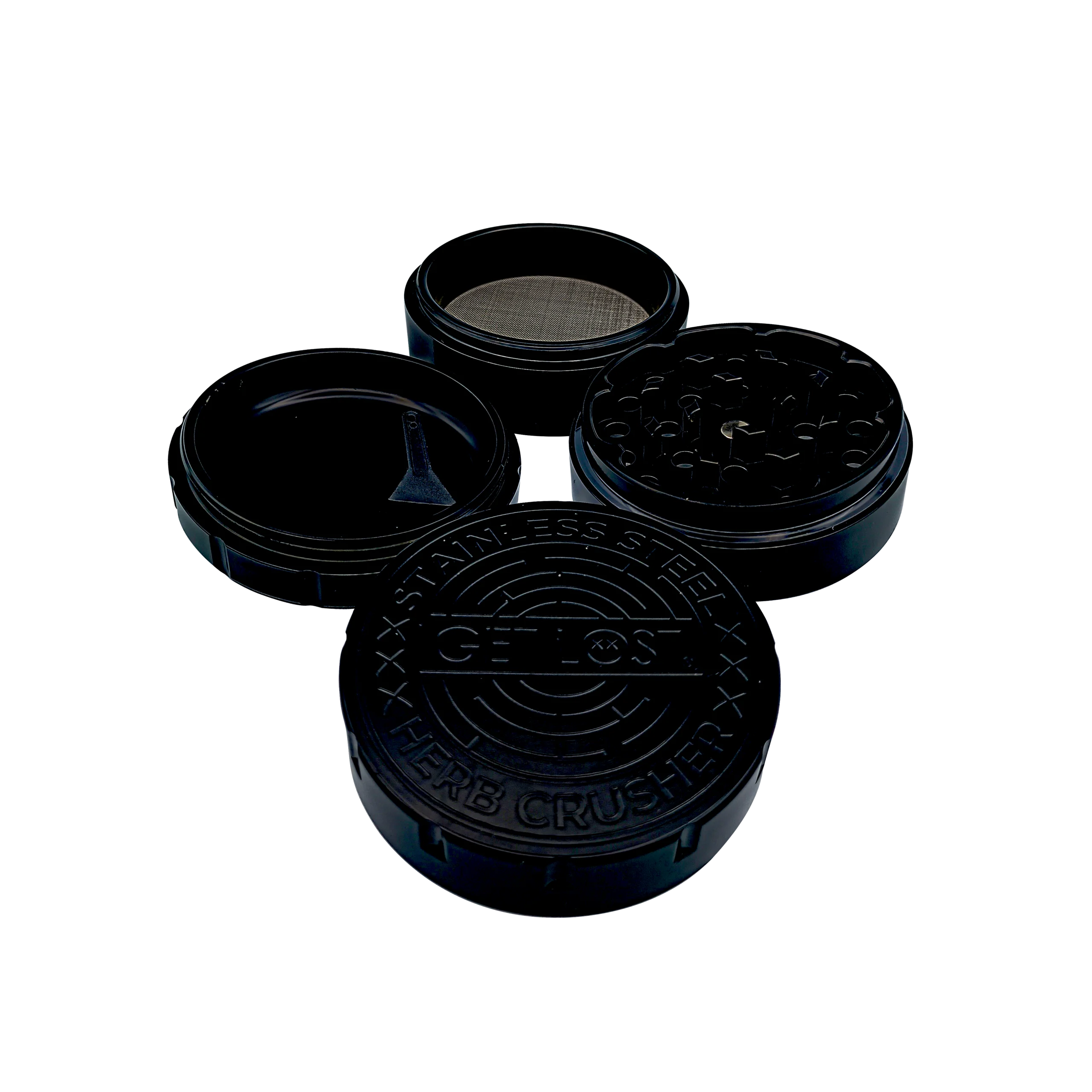 SSG-BLK-004 - Stainless Steel Herb Grinder (Black)