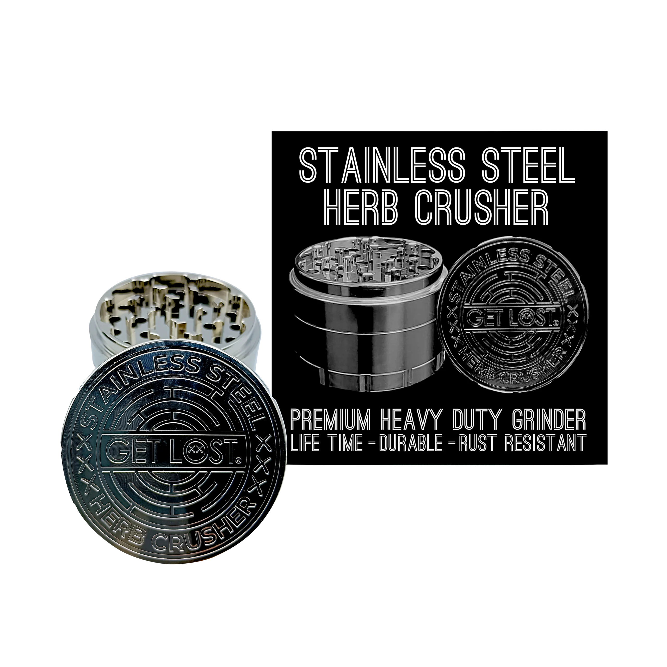SSG-SLV-001 Stainless Steel Herb Grinder (Silver) - Image 5