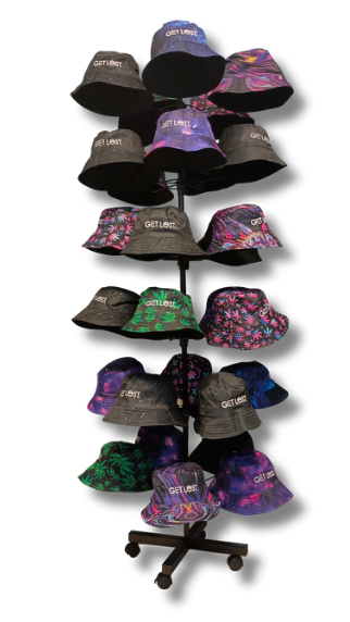 BHD-001 Smell Proof Bucket Hat Display (Only) No Hats Included