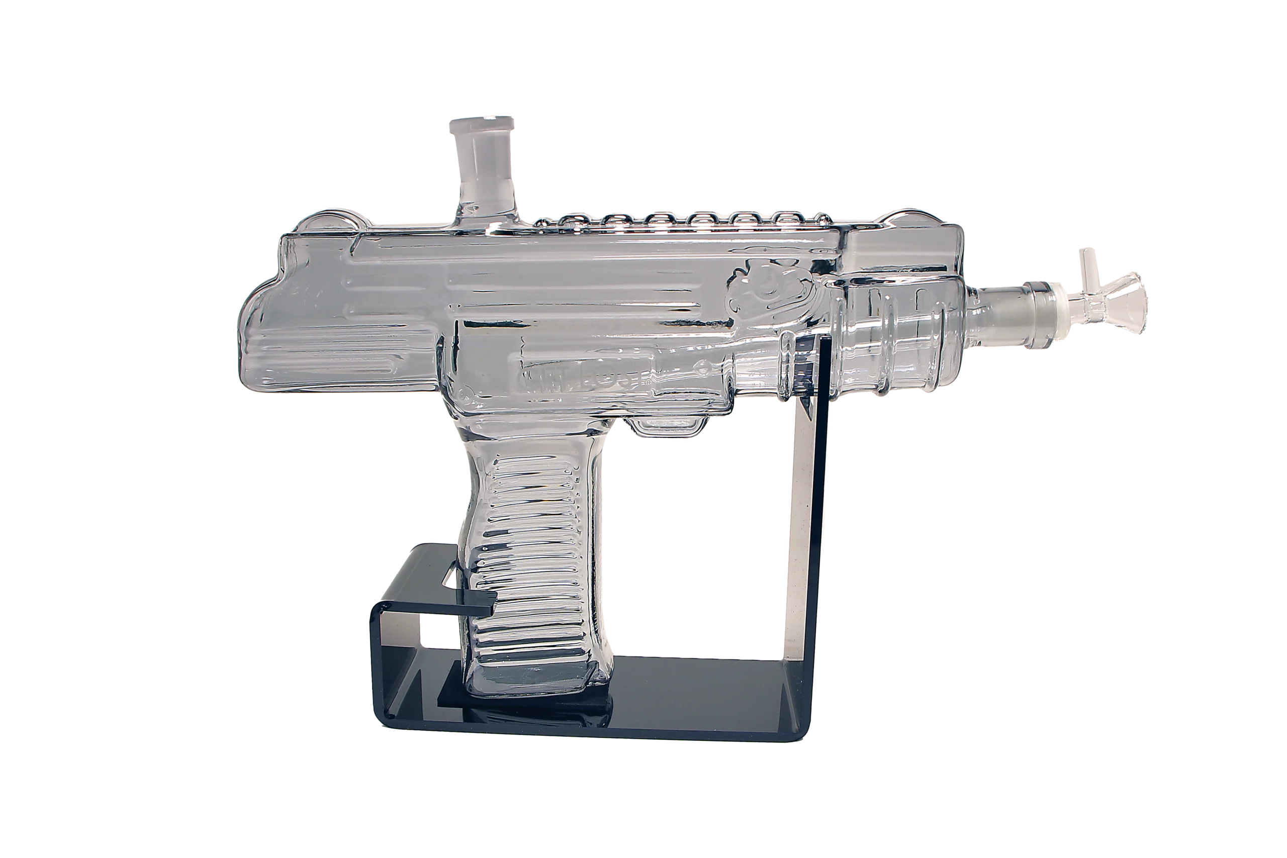 UZI-CBLK-002 UZI Water Pipe (Clear Black) - Image 2