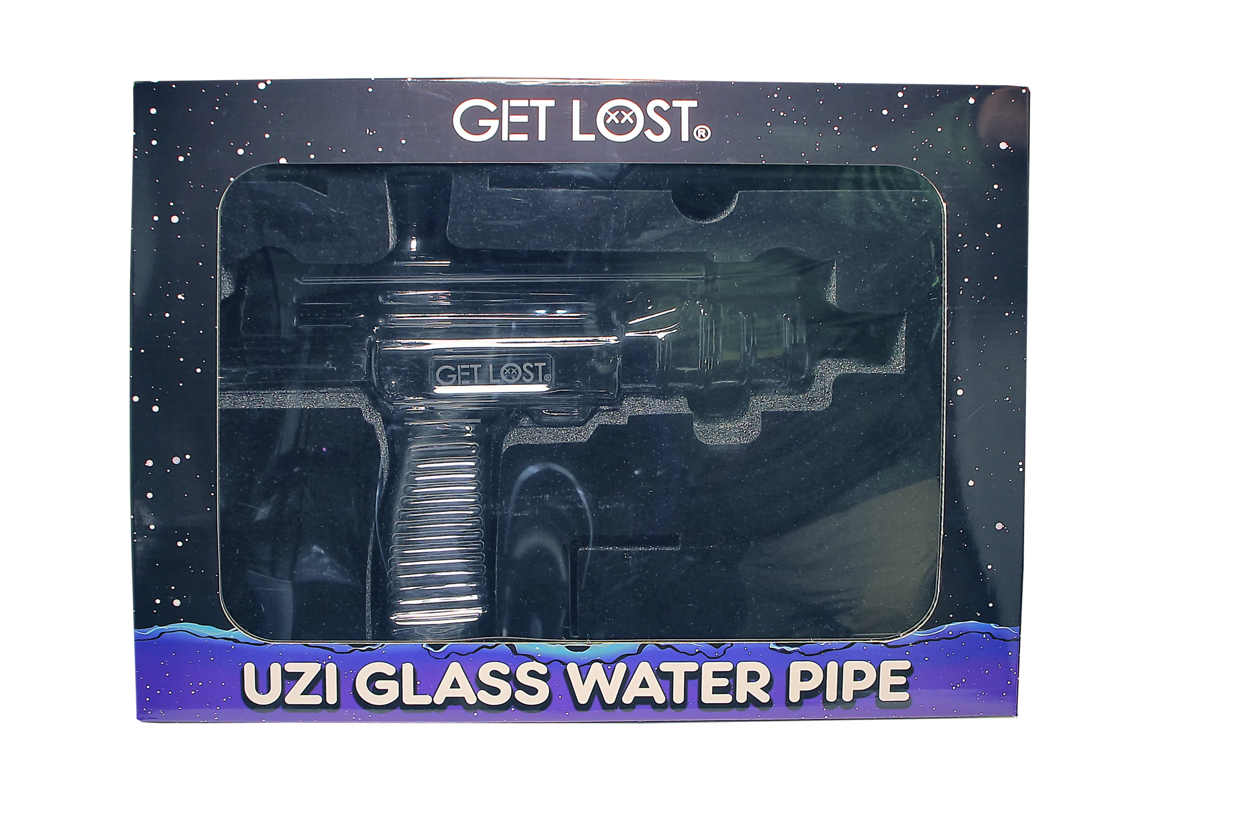UZI-CBLK-002 UZI Water Pipe (Clear Black) - Image 7
