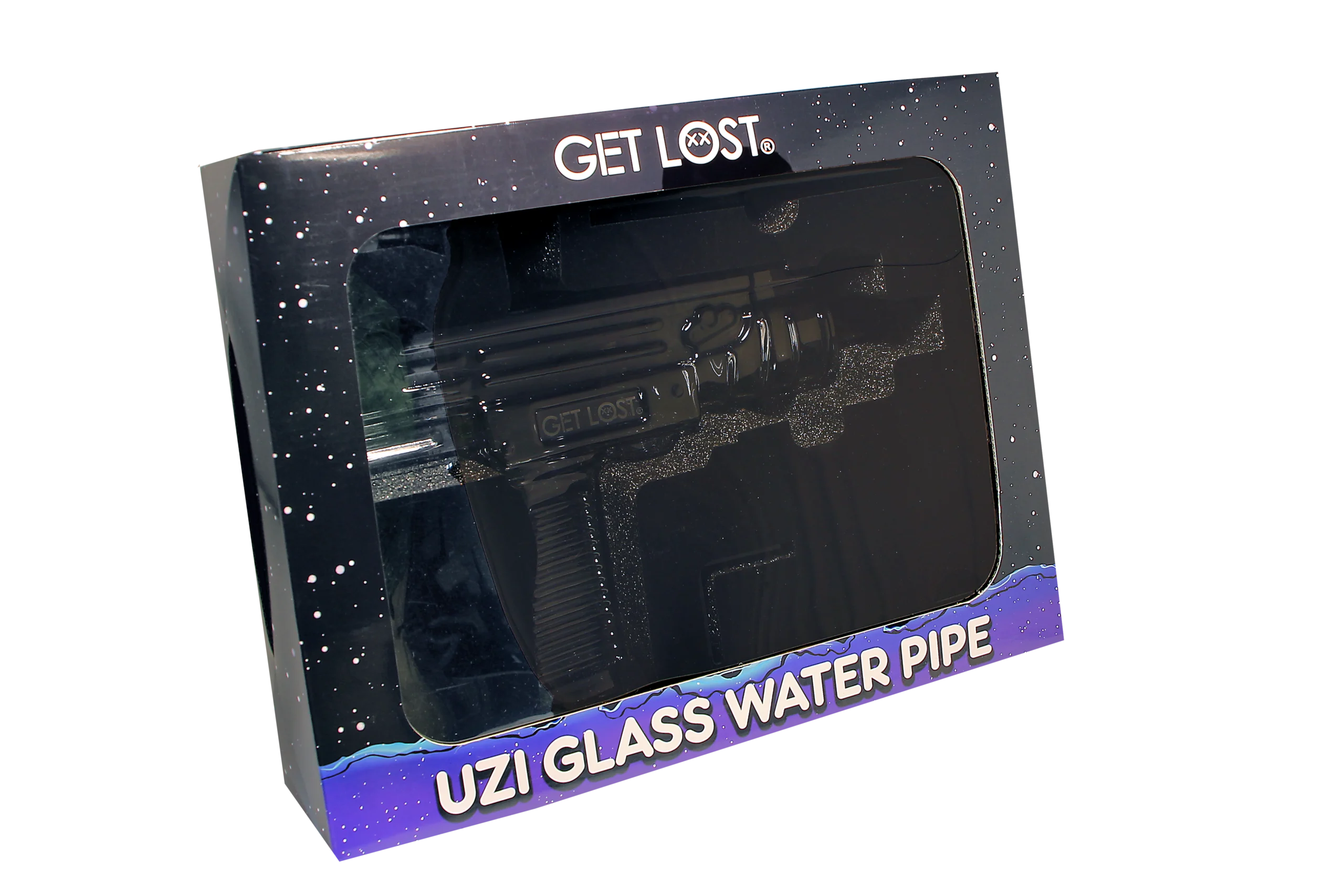 UZI-CBLK-002 UZI Water Pipe (Clear Black) - Image 9