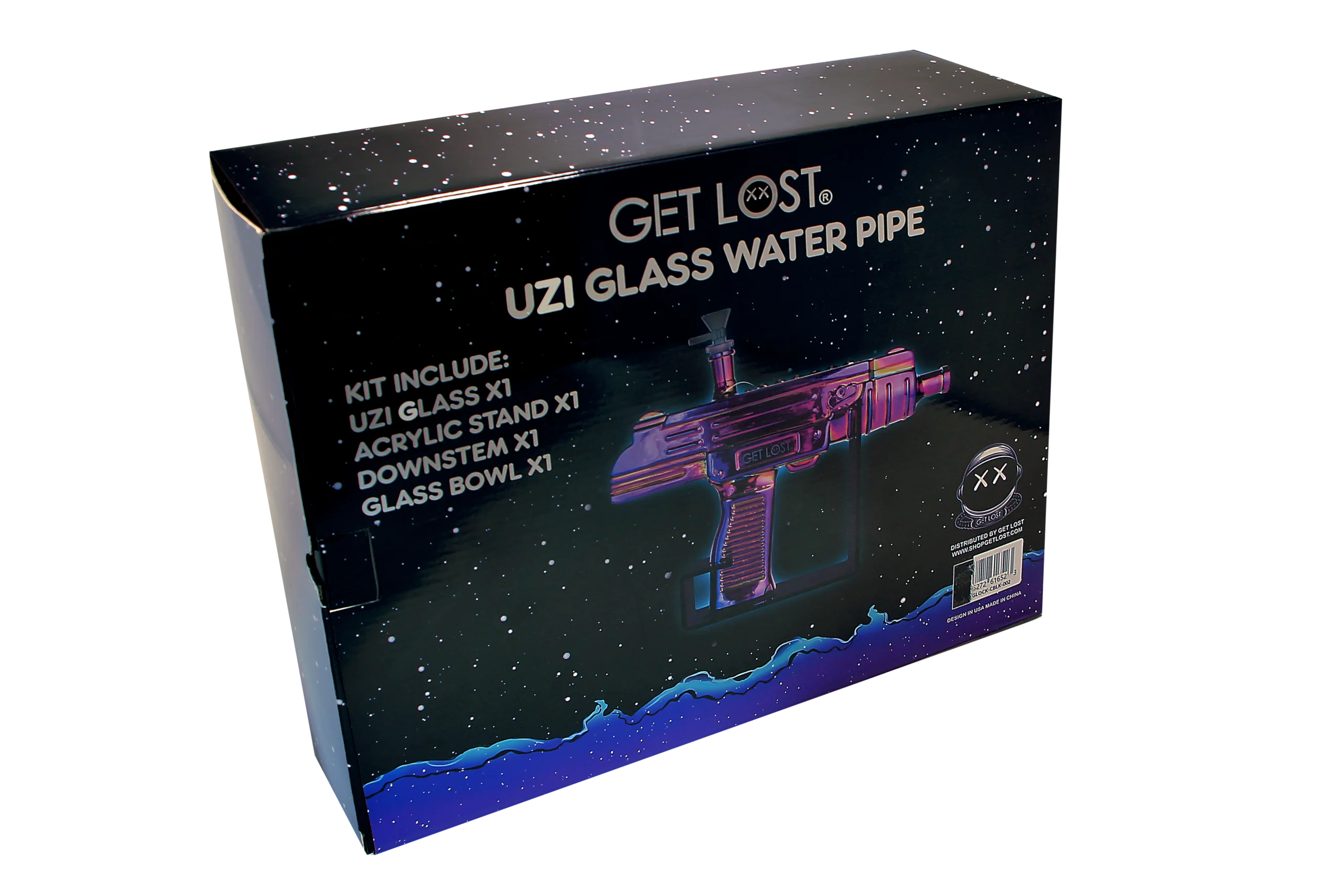 UZI-CBLK-002 UZI Water Pipe (Clear Black) - Image 8