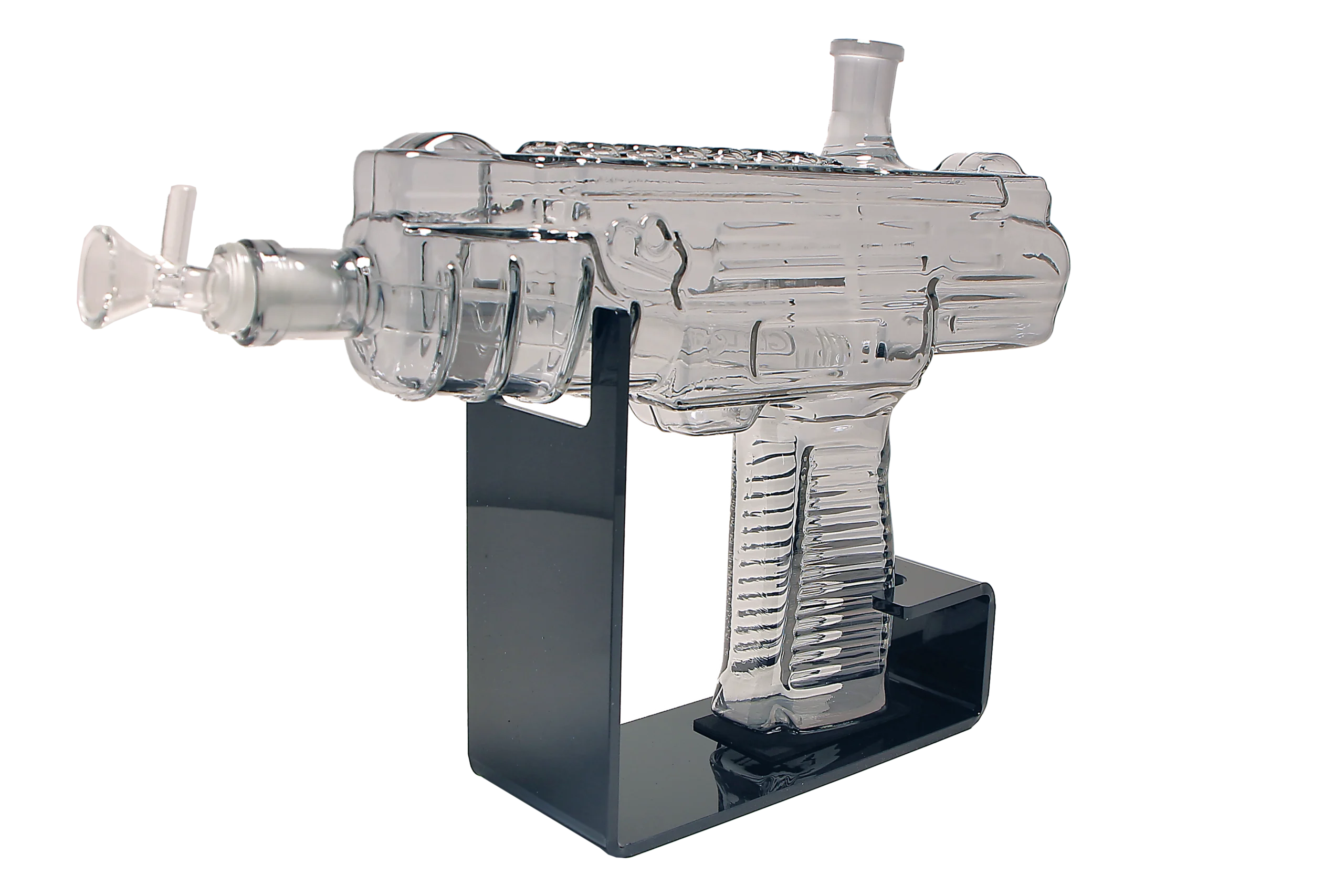 UZI-CBLK-002 UZI Water Pipe (Clear Black) - Image 4