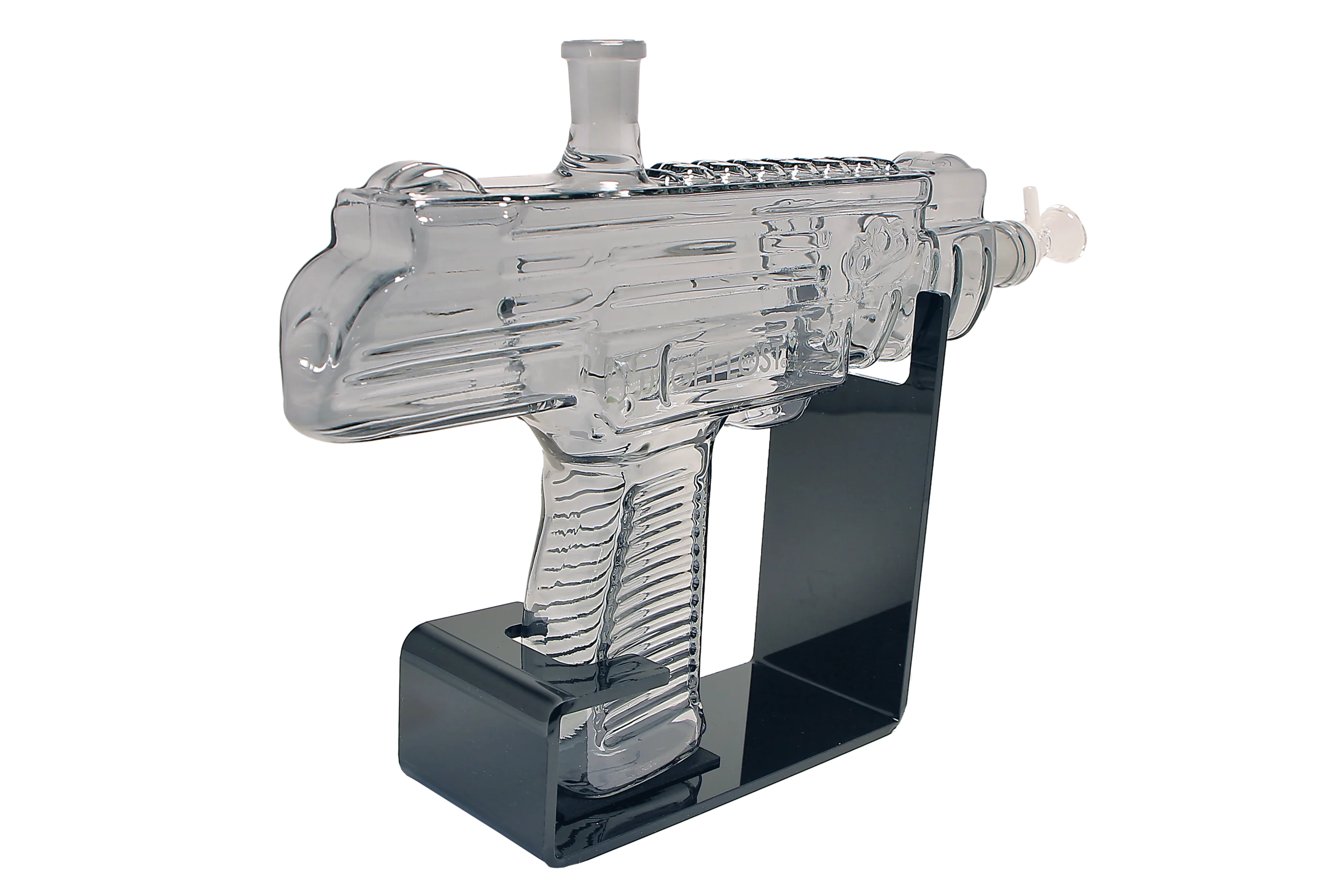 UZI-CBLK-002 UZI Water Pipe (Clear Black) - Image 6