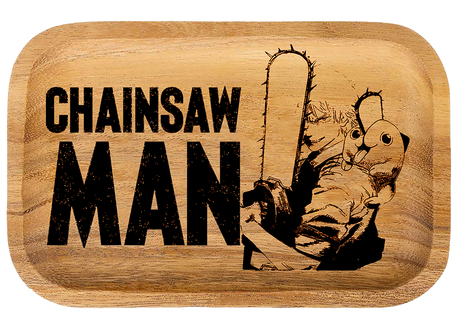 WT003_Wooden Tray - Chainsaw Man 11"x7"x1"