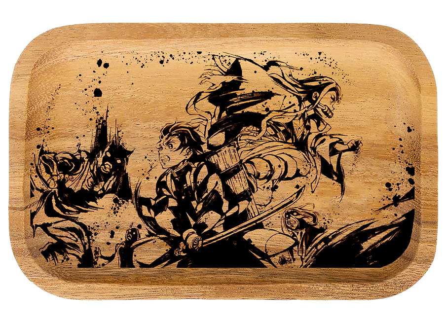 WT006_Wooden Tray - Demon Slayer 11"x7"x1"