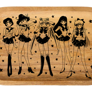 WT016_Wooden Tray - Sailor Moon Girls 11"x7"x1"